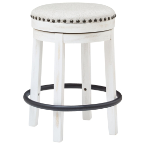 Valebeck - UPH Swivel Stool  - White / Black