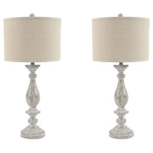 Bernadate - Poly Table Lamp (Set of 2) - Whitewash