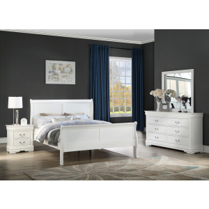 Louis Philip - California King 4 Piece Bedroom Set - White