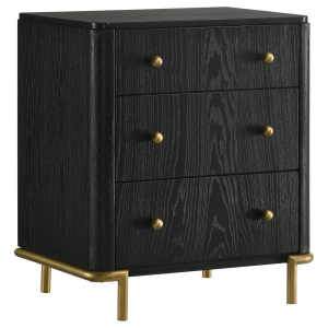 Arini - 3-Drawer Nightstand - Black