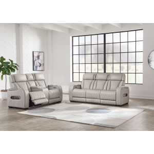 Boyington - 2 Pc. - Power Reclining Sofa, Power Reclining Loveseat - Gray