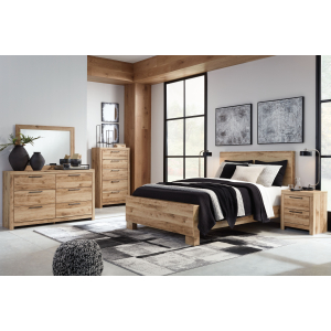 Hyanna - 6 Pc. - Dresser, Mirror, Chest, King Panel Bed - Tan