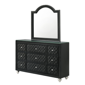 Cameo - Dresser & Mirror - Black