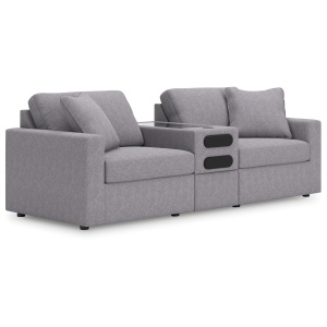Modmax - 3-Piece Sectional With Audio System Console - Granite