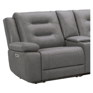 Caldwell - Power Left Arm Facing Recliner - Tahoe Charcoal