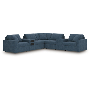 Modmax - 7-Piece Balanced Sectional With Audio And Storage Consoles - Ink