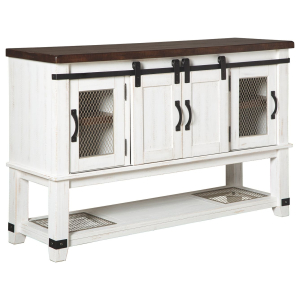 Valebeck - Dining Room Server - White / Brown
