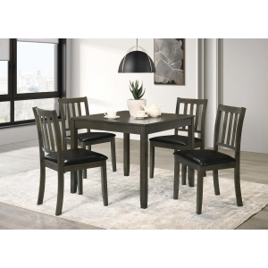 Parkwood - 5 Piece Square Dining Table Set - Charcoal