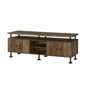 Ensata II - TV Stand - Rustic Oak & Black