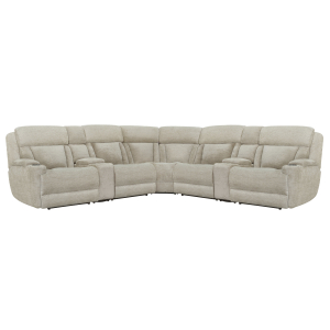 Dalton - 7 Piece Modular Power Reclining Sectional With Power Adjustable Headrests - Lucky Fawn