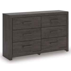 Prendonea - Six Drawer Dresser - Charcoal