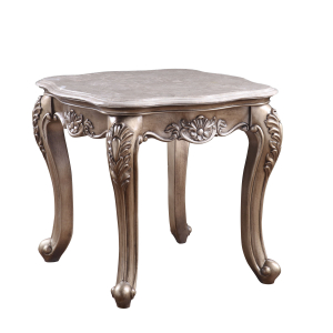 Jayceon - End Table - Marble Top & Champagne