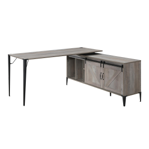 Zakwani - Writing Desk - Gray Oak & Black