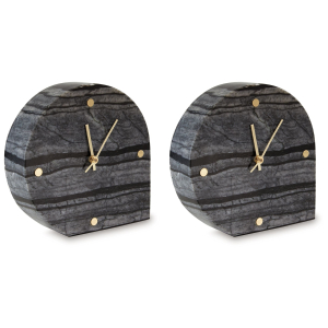 Janmour - Table Clock (Set of 2) - Black