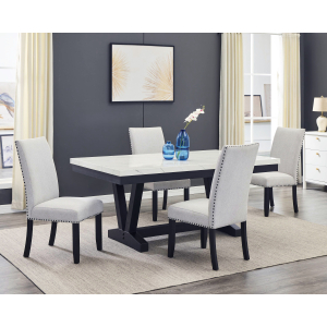 Vance - 5 Piece Dining Room Set - Charcoal / Dove