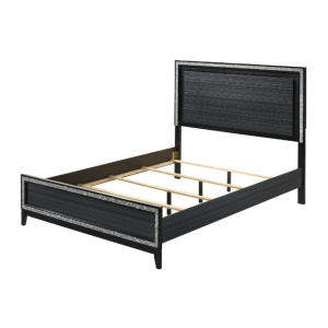 Haiden - Queen Bed With LED - Weathered Black