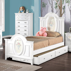 Flora - Twin Bed - White