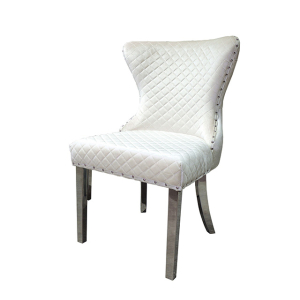 Portanova Chair, Silver/White (2/CTN)