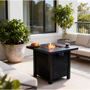Outdoor Patio Propane Gas Fire Pit Table