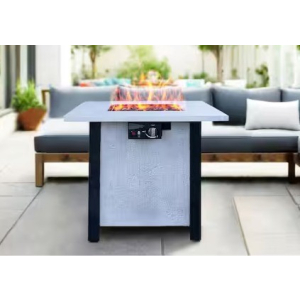 Outdoor Patio Propane Gas Fire Pit Table Gray