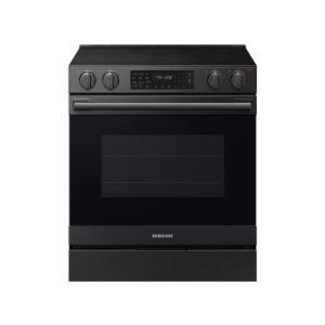 Bespoke Smart Slide-In Electric Range 6.3 cu. ft. with True Convection - Matte Black Steel