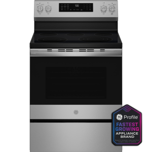 GE Profile™ ENERGY STAR® 30” Smart Free-Standing Electric Convection Range with No Preheat Air Fry and EasyWash™ Oven Tray