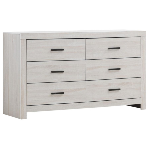 Brantford - 6-Drawer Dresser - Coastal White