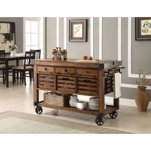 Kaif - Kitchen Cart - Distressed Chestnut
