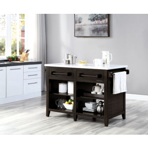 Darwid - Kitchen Island - Brown, Dark
