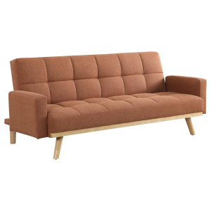 Kourtney - Upholstered Tufted Convertible Sofa Bed - Terracotta