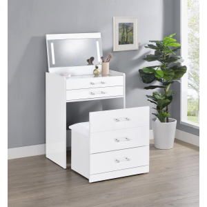Danbury 3-Drawer Makeup Vanity Set