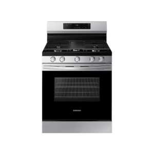 Samsung - 6.0 cu. ft. Freestanding Gas Range with WiFi and Integrated Griddle - Stainless Steel