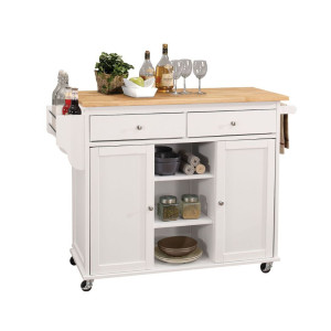 Tullarick - Kitchen Cart - Natural & White