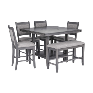 PRINCE 6PC COUNTER HEIGHT SET GREY
