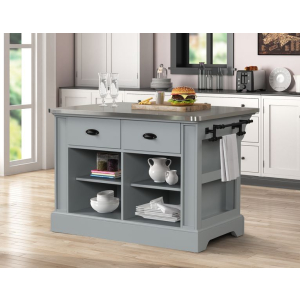 Urrur - Kitchen Island - Gray Finish