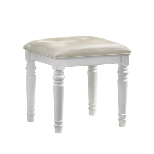 Valentino - Vanity Table Stool - White