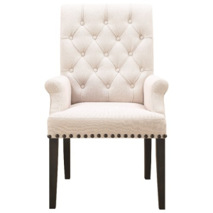 Weber Upholstered Dining Arm Chair with Diamond Tufting