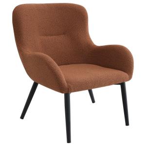 Calvin - Upholstered Modern Arm Accent Chair - Rust