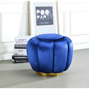 Heiress - Ottoman - Sapphire Blue Velvet