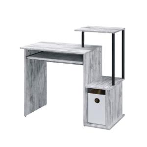 Lyphre - Desk - Antique White & Black Finish