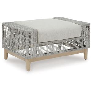 Seton Creek - Gray - Ottoman With Cushion