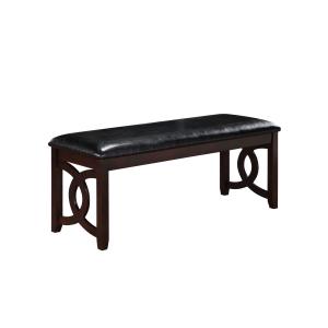 Gia - Bench - Ebony - Faux Leather