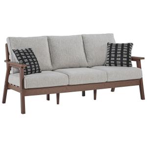 Emmeline - Brown / Beige - Sofa with Cushion
