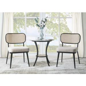 Frydel - Chair & Table - Black Finish