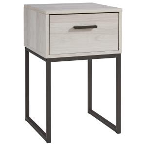 Socalle - Light Natural - One Drawer Night Stand - Vinyl-Wrapped