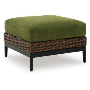 Horizon Hall - Brown / Green - Ottoman With Cushion