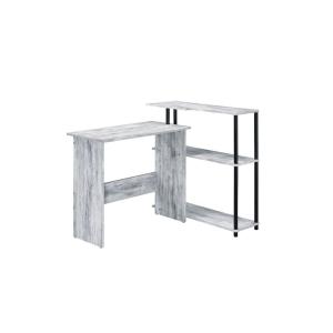 Ievi - Writing Desk - Antique White & Black Finish
