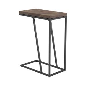 Sergio - Engineered Wood C-Shaped Side Table - Rustic Tobacco