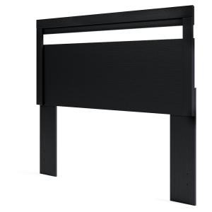Finch - Black - Queen Panel Headboard