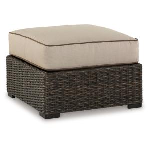 Coastline Bay - Brown - Ottoman With Cushion